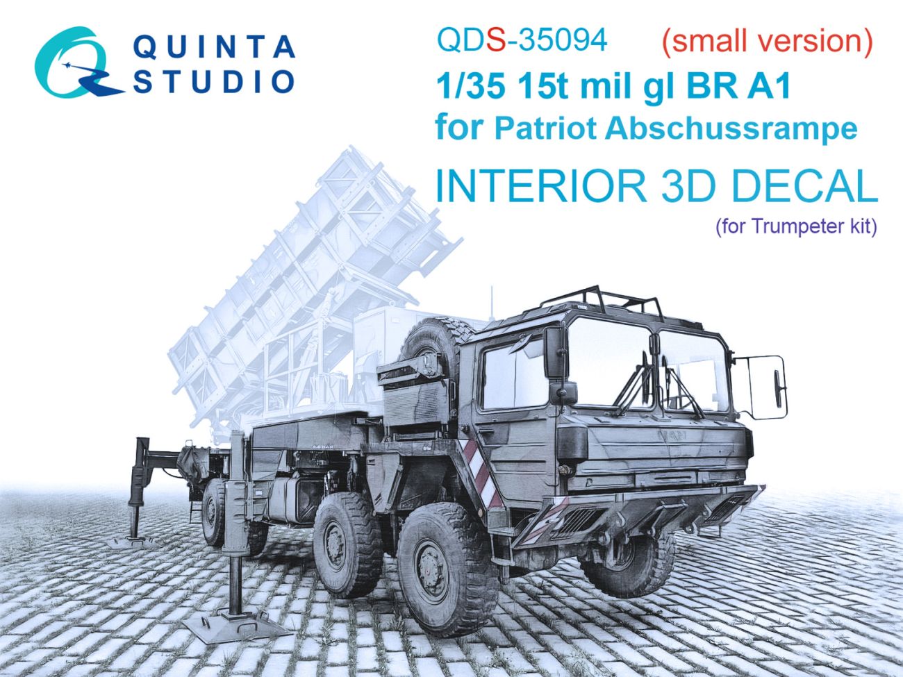 1:35 15t mil gl BR A1 for Patriot Abschussrampe 3D-Printed & coloured Interior on decal paper (Trumpeter) (Small version)