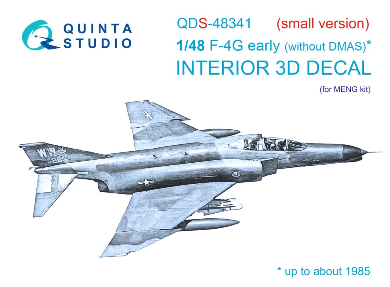 1:48 F-4G early 3D-Printed & coloured Interior on decal paper (Meng) (Small version)