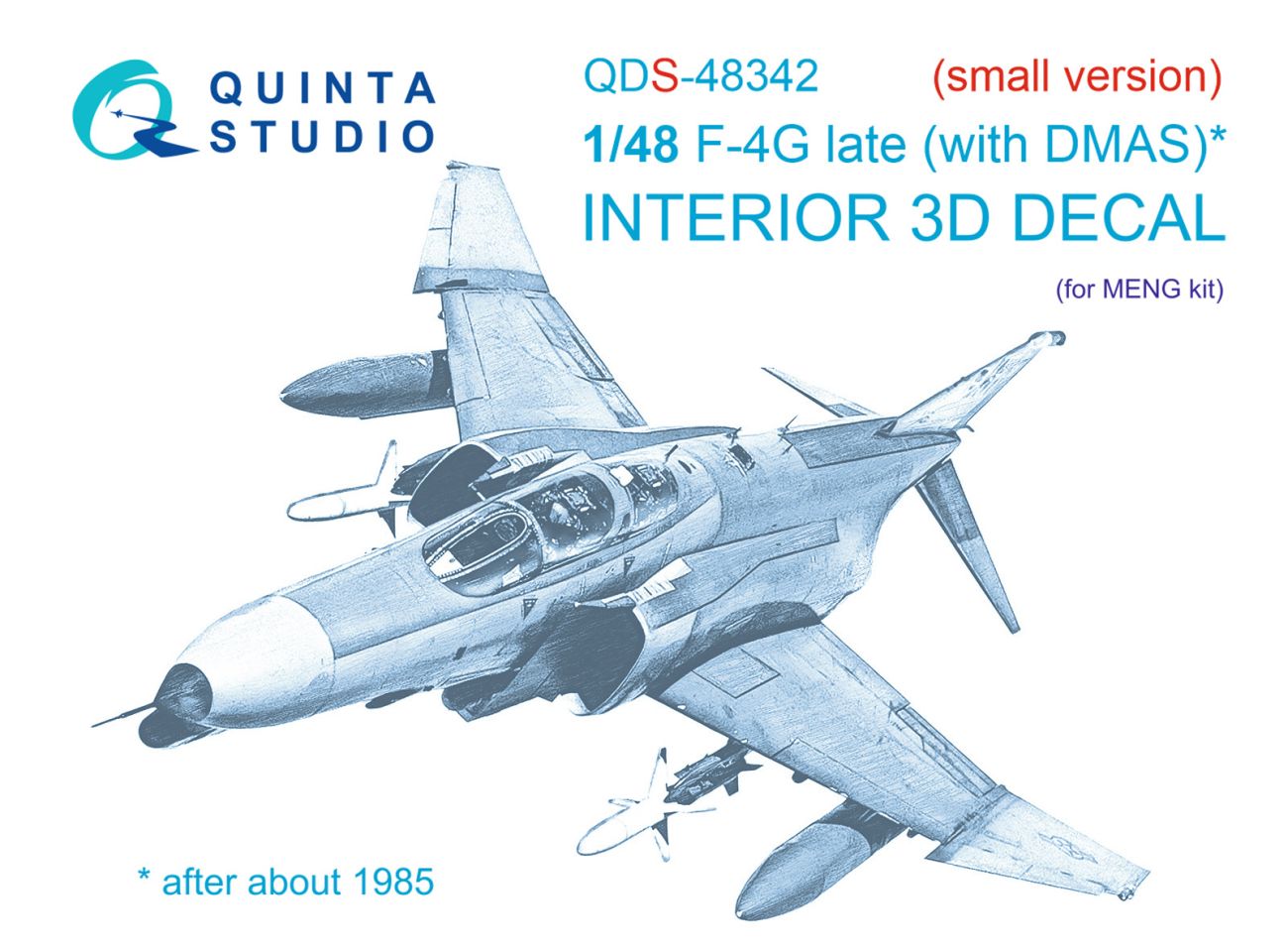 1:48 F-4G late 3D-Printed & coloured Interior on decal paper (Meng) (Small version)
