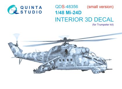 1:48 Mi-24D 3D-Printed & coloured Interior on decal paper (Trumpeter) (Small version)