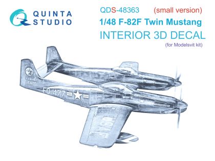 1:48 F-82F Twin Mustang 3D-Printed & coloured Interior on decal paper (Modelsvit) (Small version)