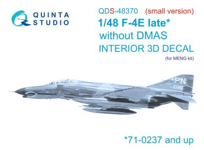 1:48 F-4E late without DMAS 3D-Printed & coloured Interior on decal paper (Meng) (Small version)