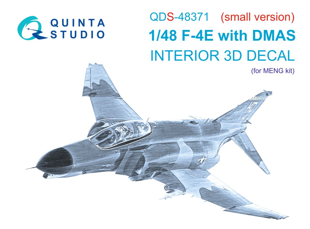 1:48 F-4E with DMAS 3D-Printed & coloured Interior on decal paper (Meng) (Small version)