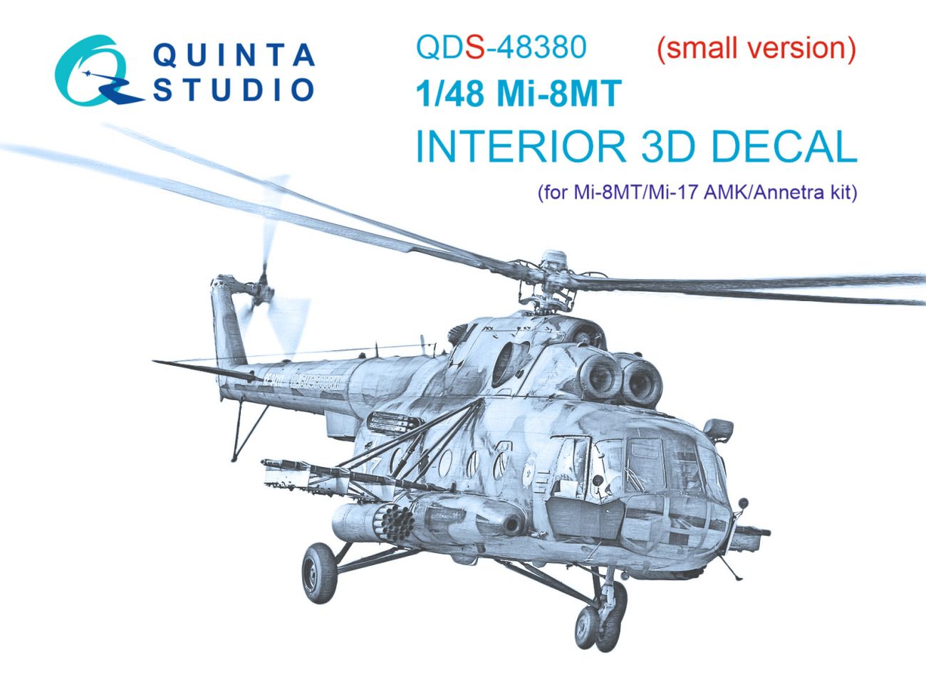 1:48 Mi-8MT 3D-Printed & coloured Interior on decal paper (AMK) (Small version)