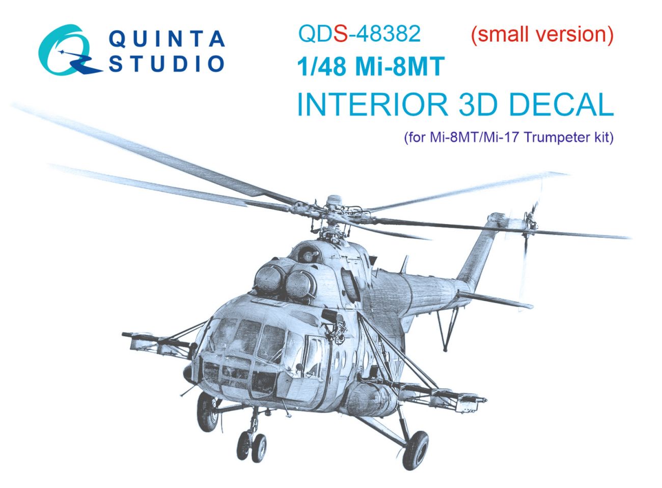 1:48 Mi-8MT 3D-Printed & coloured Interior on decal paper (Trumpeter) (Small version)
