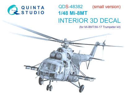 1:48 Mi-8MT 3D-Printed & coloured Interior on decal paper (Trumpeter) (Small version)