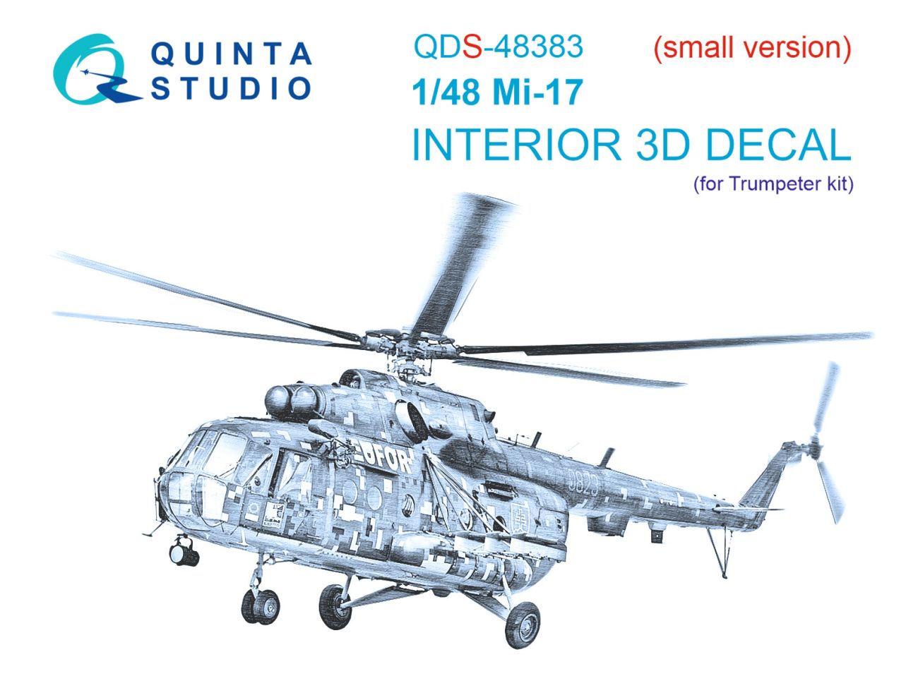 1:48 Mi-17 3D-Printed & coloured Interior on decal paper (Trumpeter) (Small version)