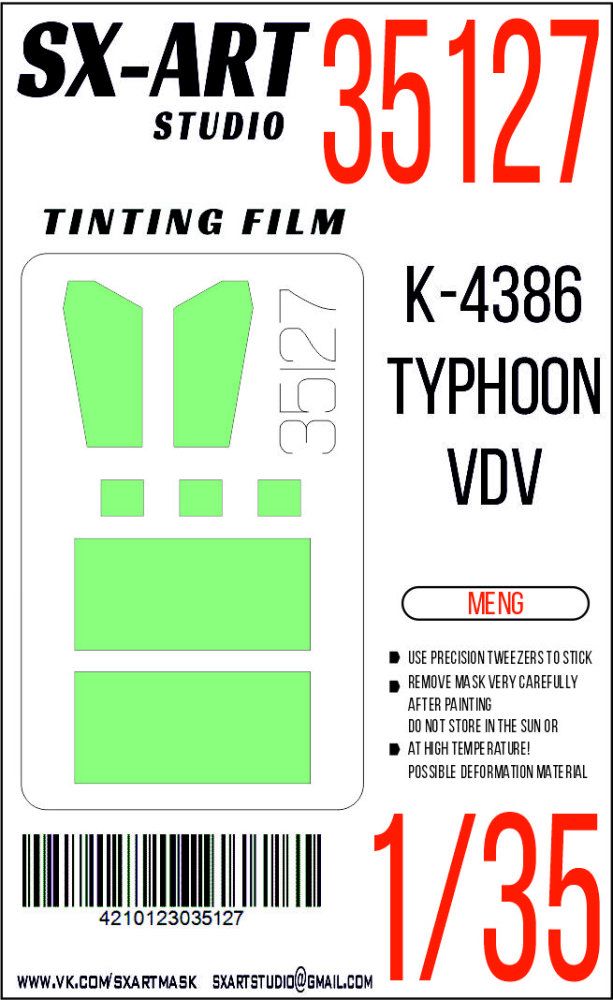 1:35 Tinting film K-4386 Typhoon-VDV (MENG)