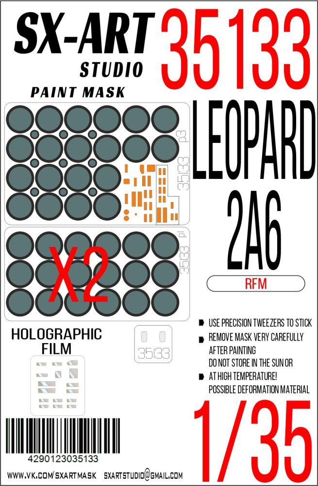 1:35 Paint mask Leopard 2A6 (RFM)