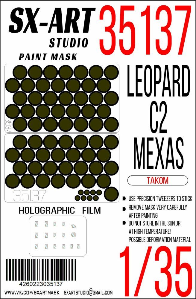 1:35 Paint mask Leopard C2 Mexas (TAKOM)