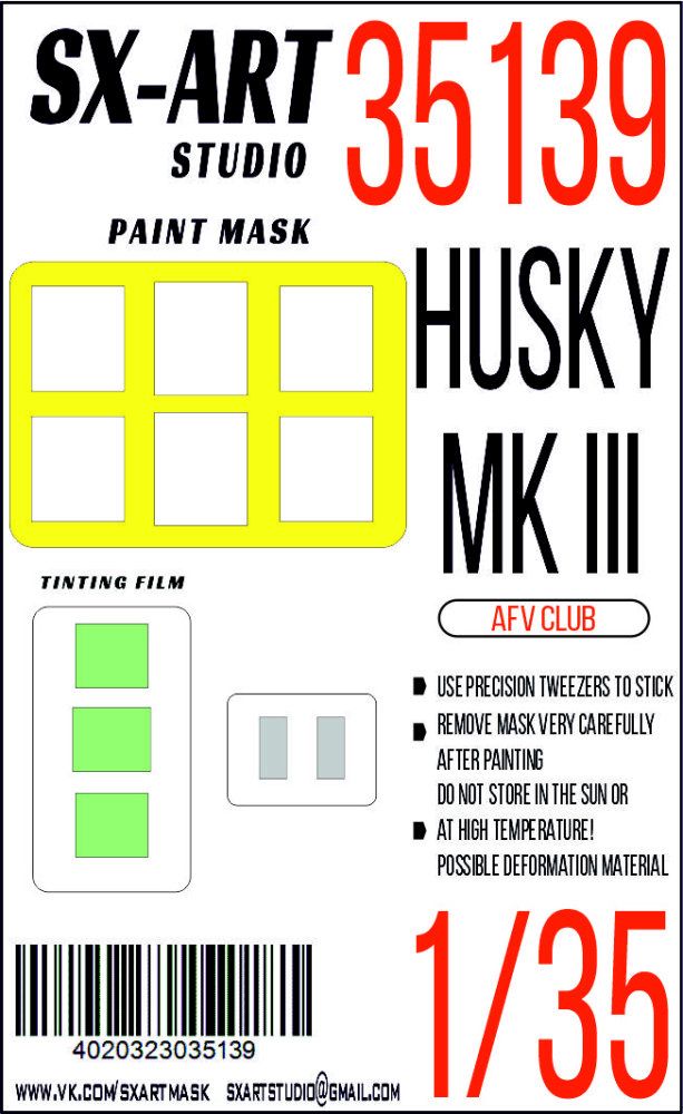 1:35 Paint mask Husky mk III (AFV)