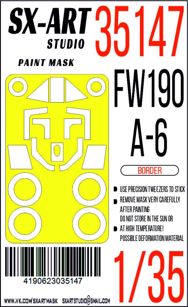 1:35 Paint mask Fw 190A-6 (BORDER)