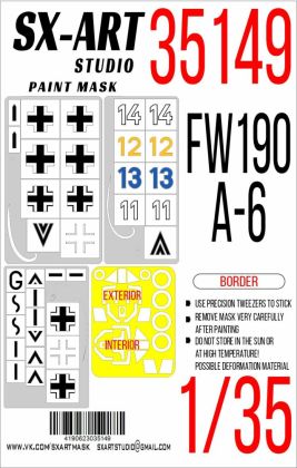 1:35 Paint mask Fw 190A-6 (BORDER) MAX + insignia