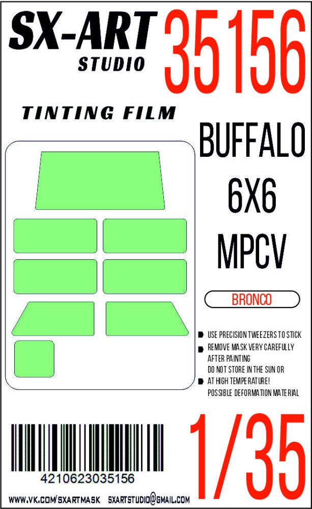 1:35 Tinting film Buffalo 6x6 MPCV (BRONCO)