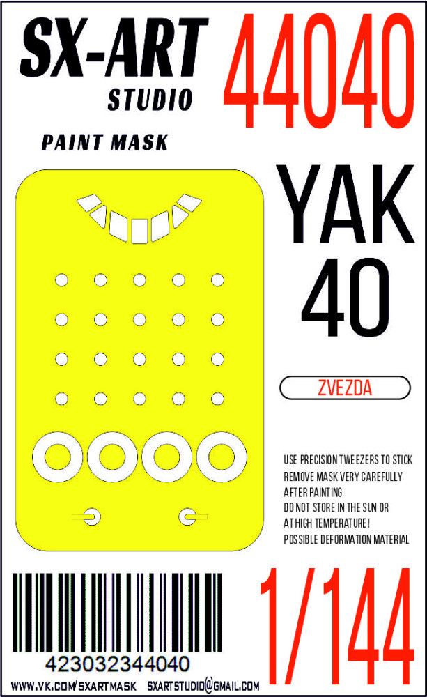 1:144 Paint mask Yak-40 (ZVE)