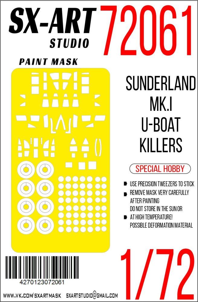 1:72 Paint mask Short Sunderland Mk.III (SP.HOB.)