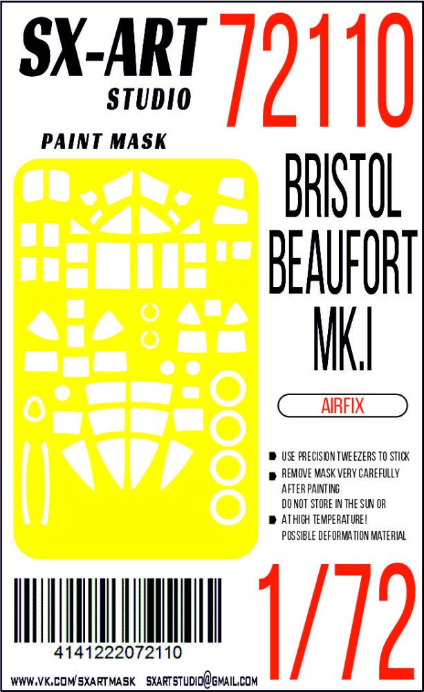 1:72 Paint mask Bristol Beaufort Mk.I (AIRF)