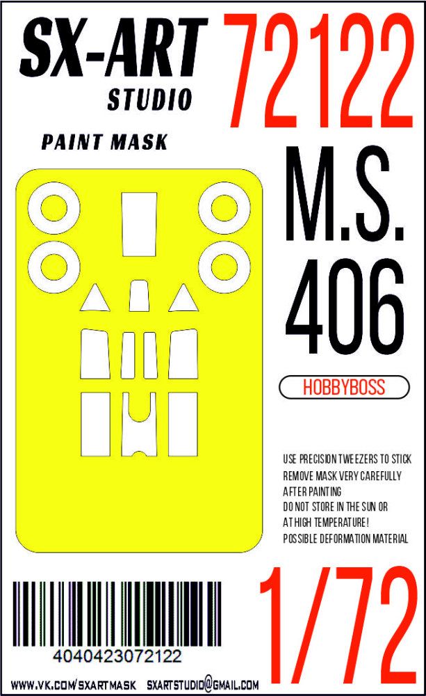 1:72 Paint mask M.S.406 (HOBBYB)