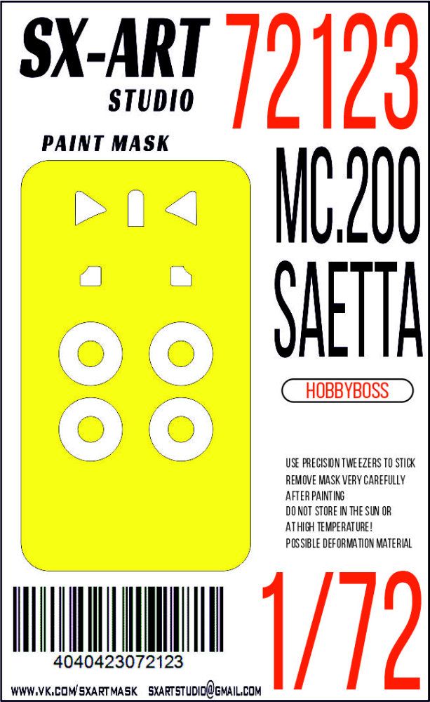 1:72 Paint mask MC.200 Saetta (HOBBYB)