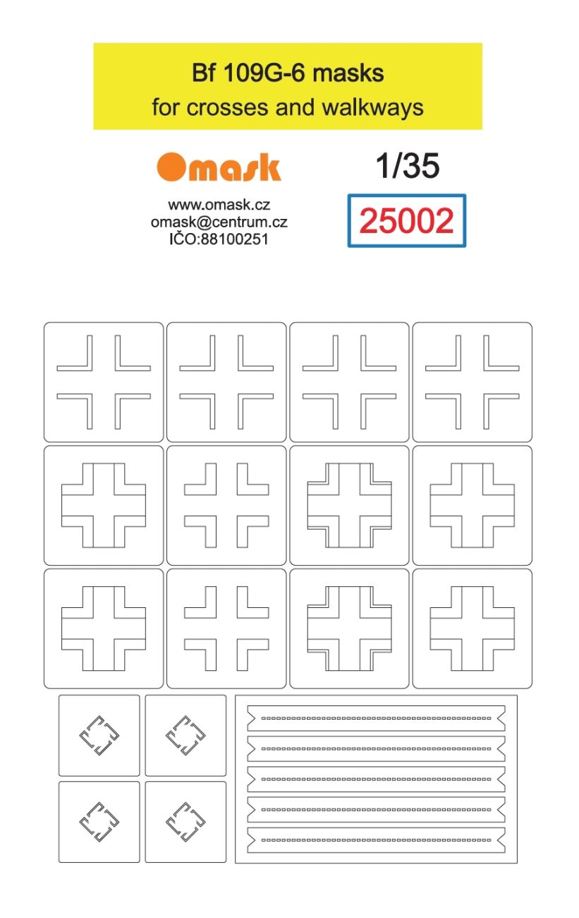 1:35 Fw Bf 109G-6 masks for crosses and walkways