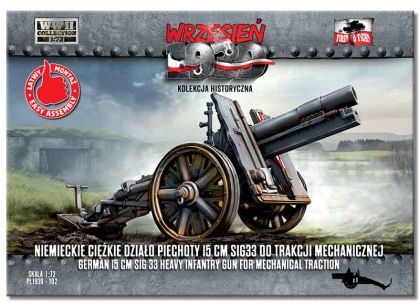 1:72 German heavy infantry gun 15 cm sIG33 for mechanical traction