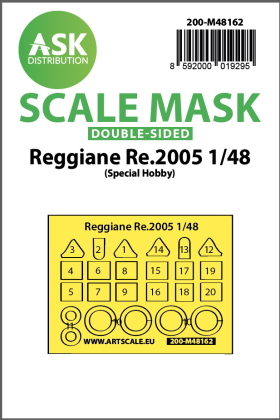 1:48 Reggiane Re.2005 double-sided fit express mask for Special Hobby