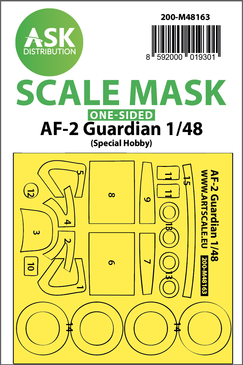 1:48 AF-2 Guardian one-sided fit express mask for Special Hobby