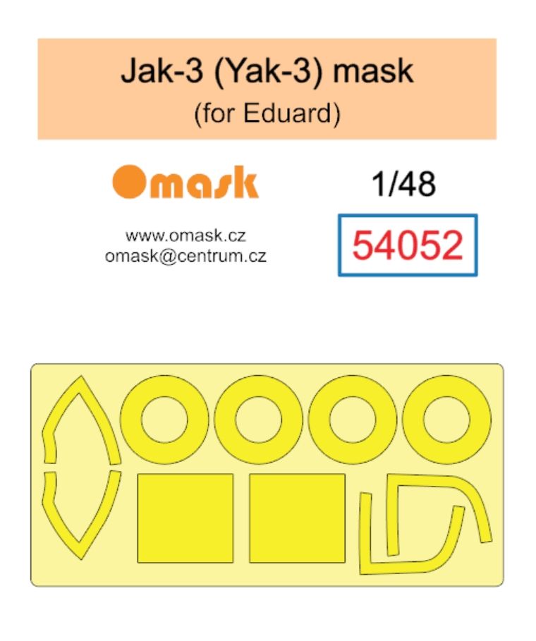 1:48 Jak-3 (Yak-3) mask (for Eduard)
