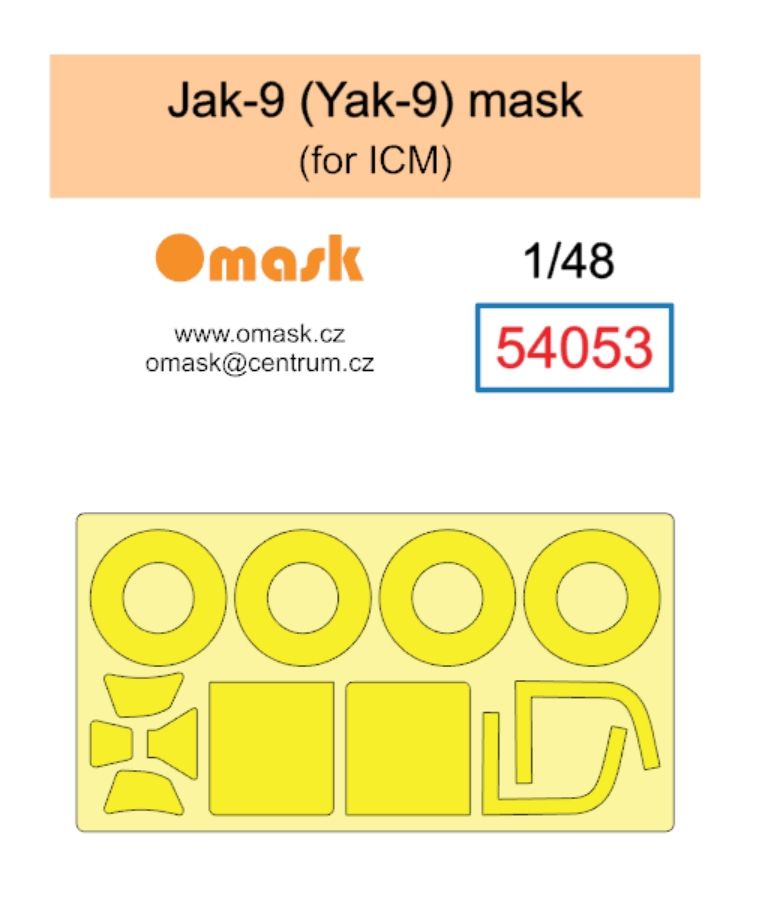 1:48 Jak-9 (Yak-9) mask (for ICM)