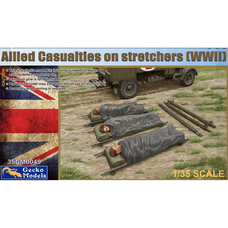 1:35 Allied Casualties on Stretchers (WWII)