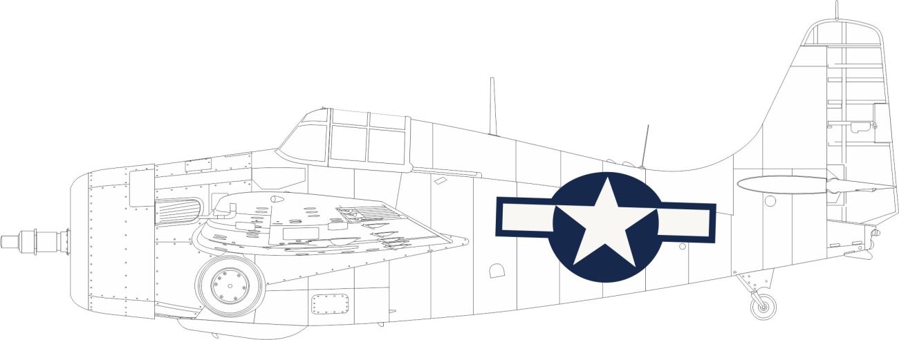 1:48 Grumman FM-2 US national insignia