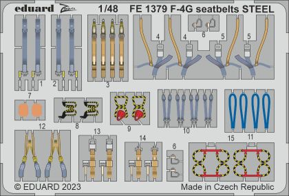 1:48 F-4G Phantom seatbelts STEEL