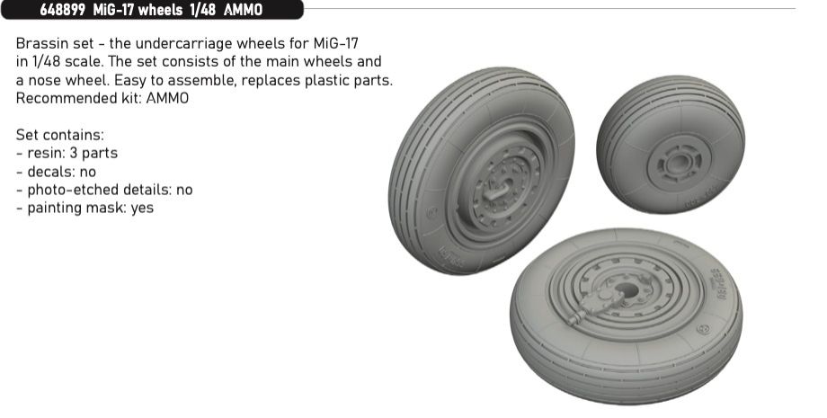 1:48 MiG-17 wheels