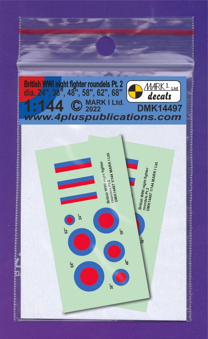 1:144 British WWI Night Fighter roundels Pt.2