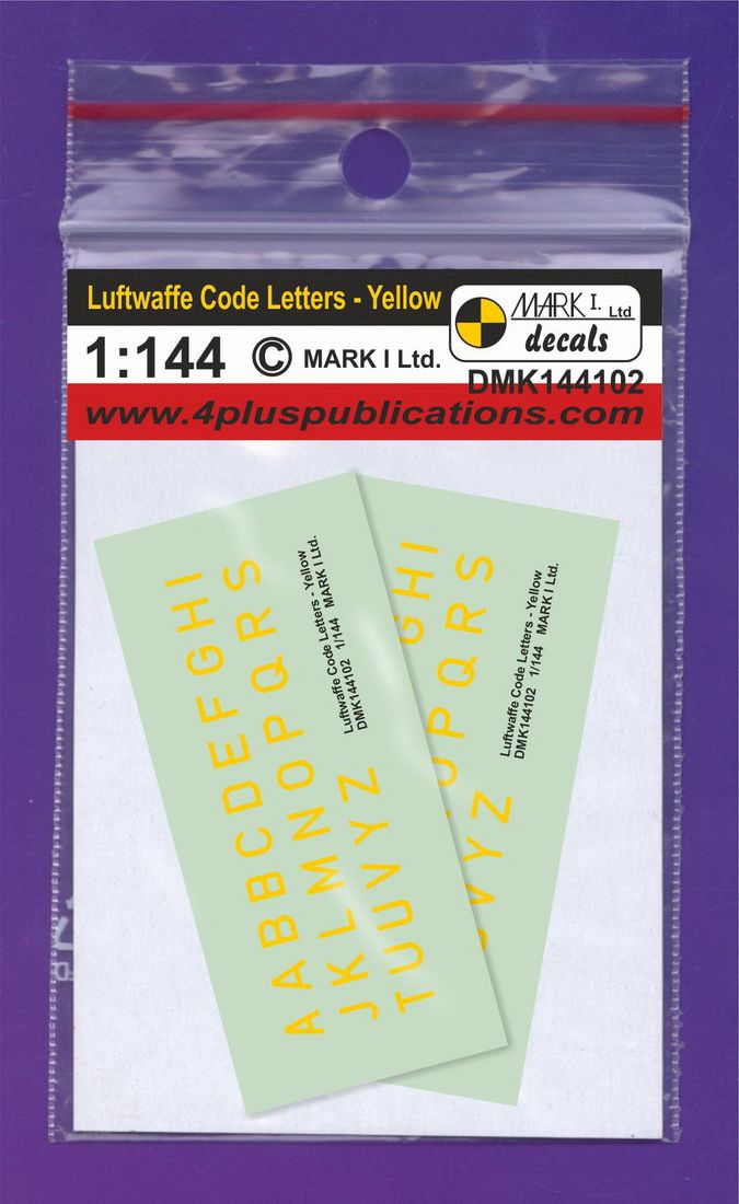 1:144 Luftwaffe Code Letters - Yellow