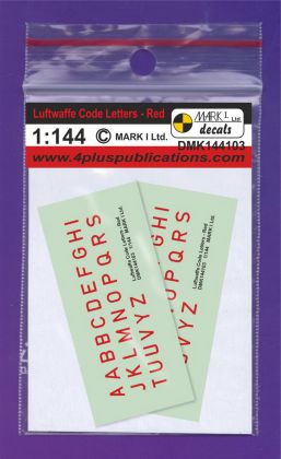 1:144 Luftwaffe Code Letters - Red