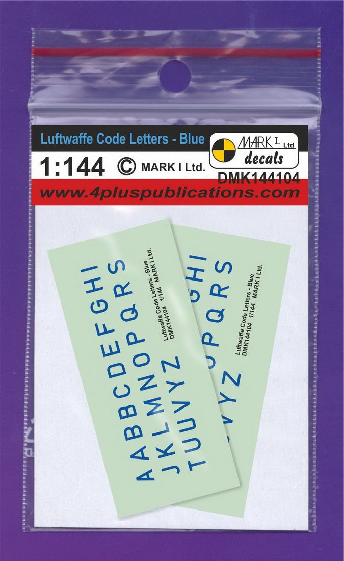 1:144 Luftwaffe Code Letters - Blue