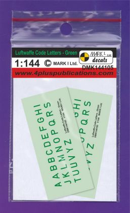 1:144 Luftwaffe Code Letters - Green