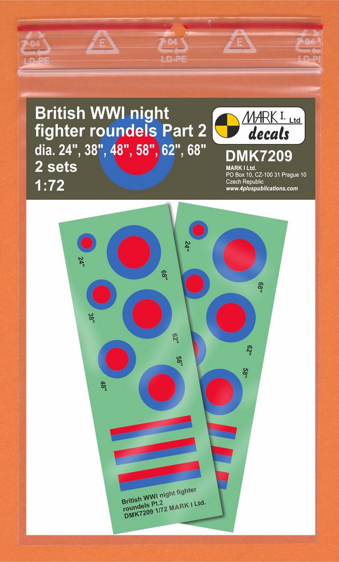 1:72 British WWI Night Fighter roundels Pt.2
