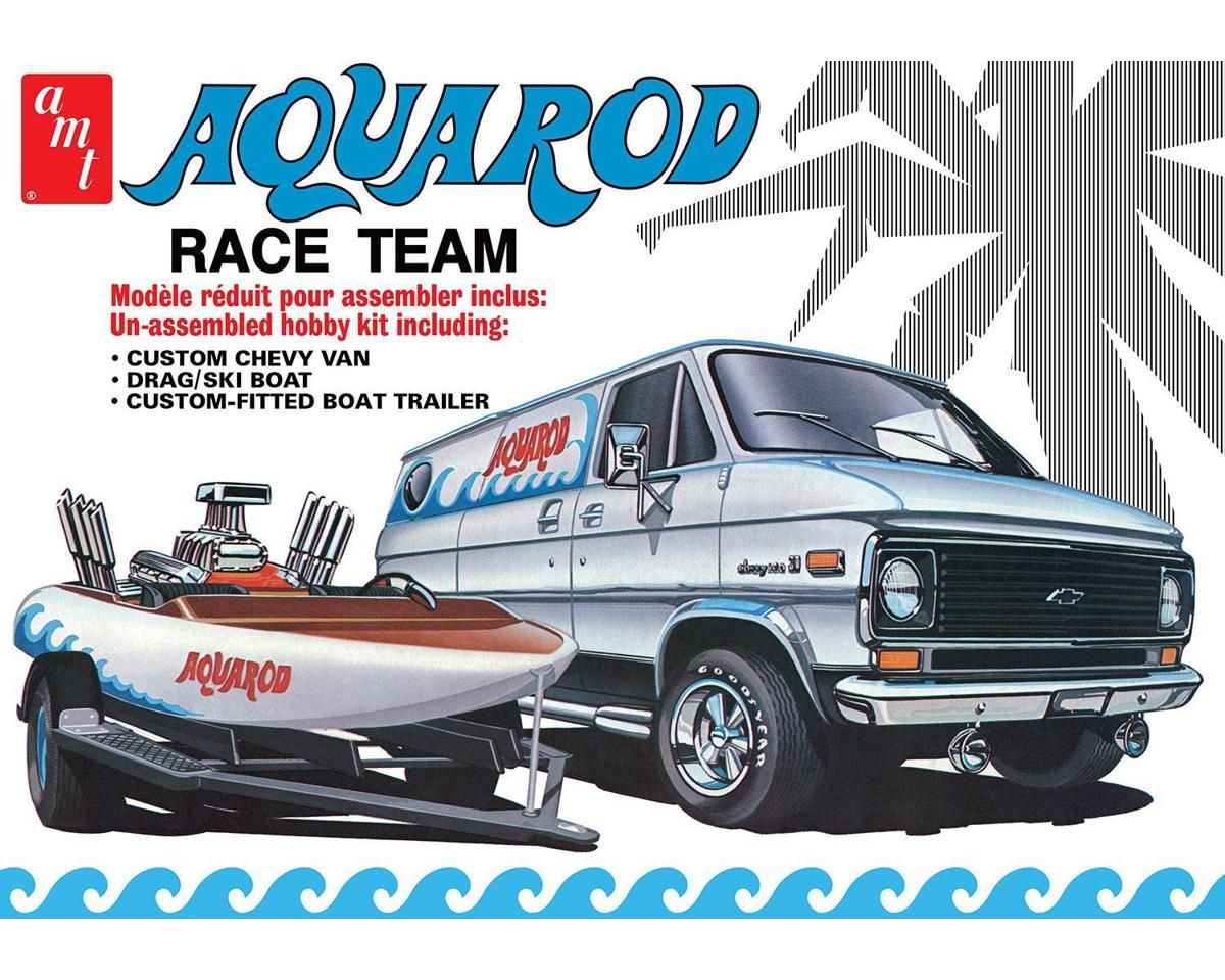 1:25 Aqua Rod Race 75' Chevy Van Race Boat Trailer