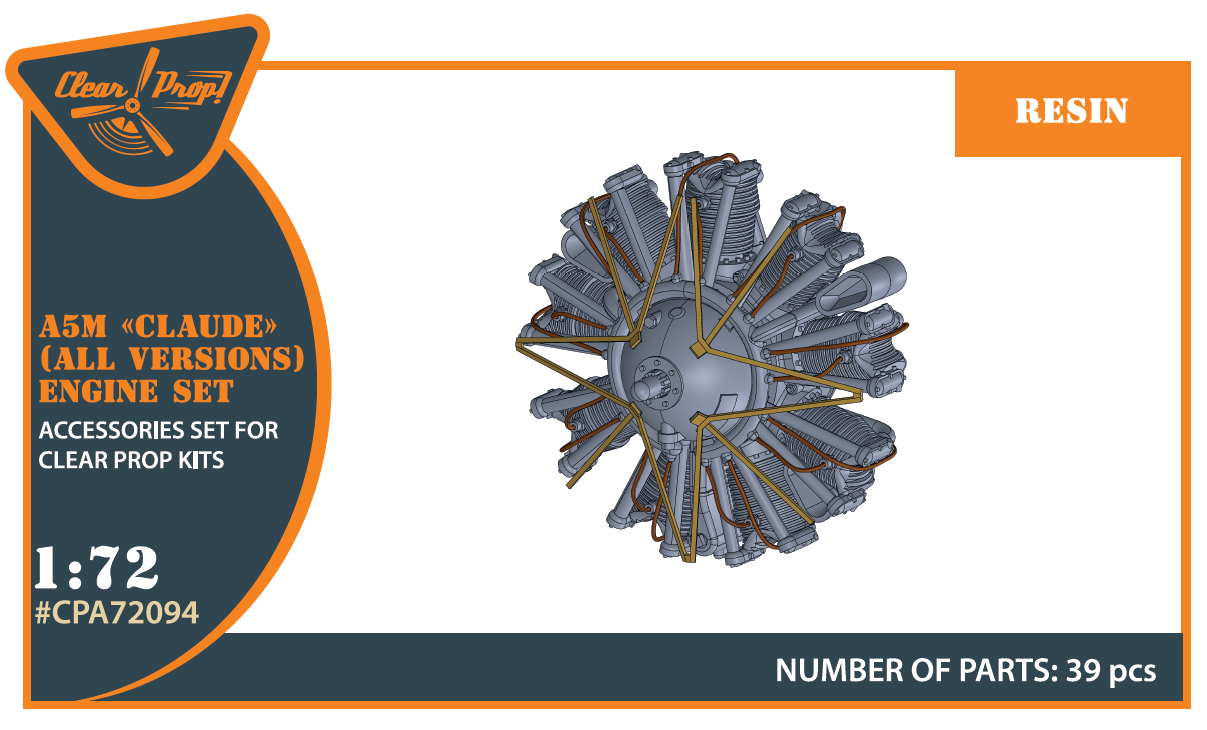 1:72 A5M2b/A5M4 Claude (all versions) resin engine set