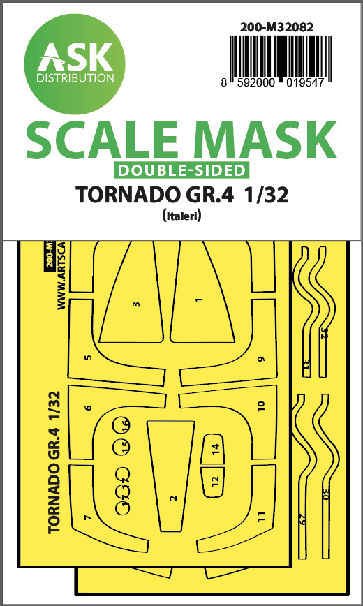 1:32 Tornado GR.4 double-sided express fit mask for Italeri