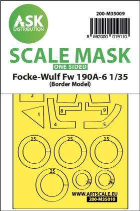 1:35 Fw 190A-6 one-sided painting mask for Border Model