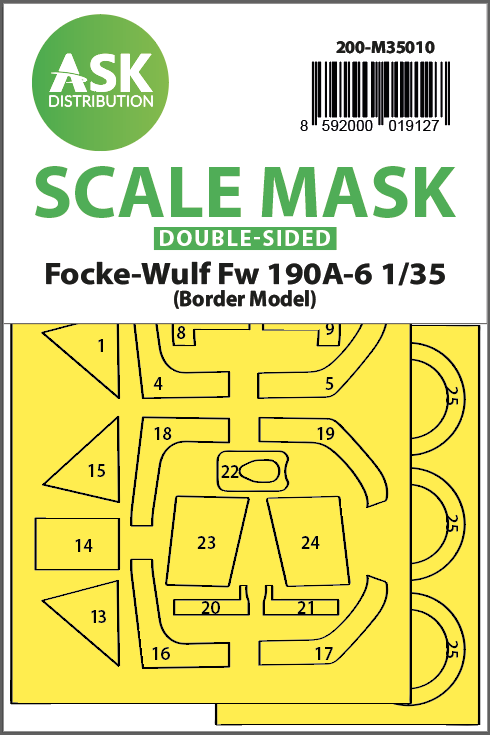 1:35 Fw 190A-6 double-sided painting mask for Border Model