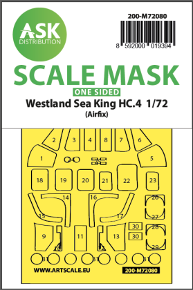 1:72 Westland Sea King HC.4 one-sided express fit mask for Airfix