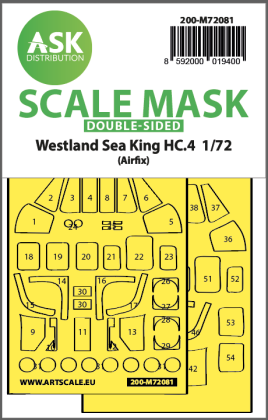 1:72 Westland Sea King HC.4 double-sided express fit mask for Airfix
