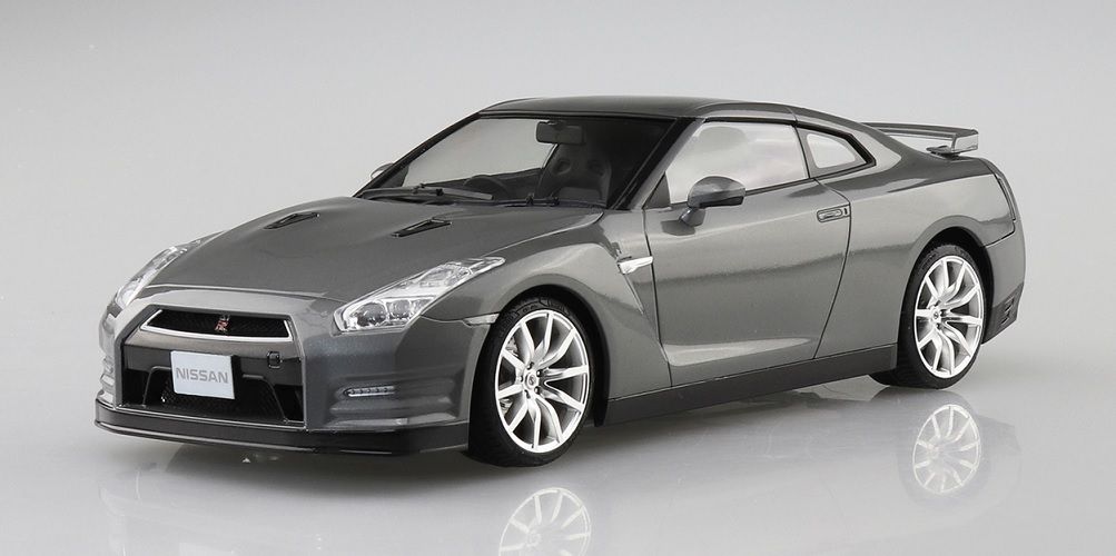 1:24 Nissan R35 GT-R '14 Dark Metal Gray Pre-painted Model Kit