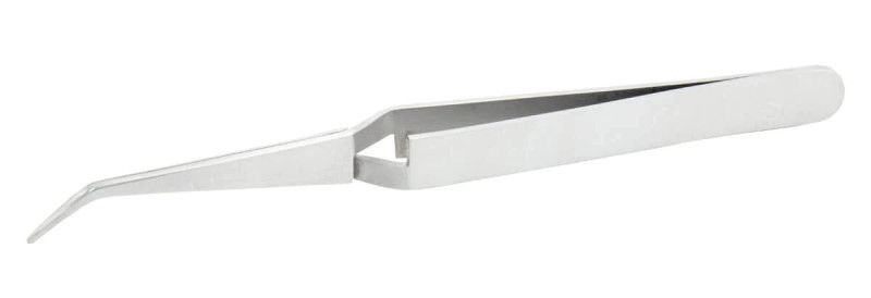 Reverse Angled Tweezers F106M