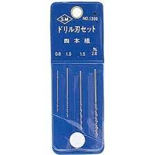 Drill Bit Set 4pcs L7A (0.8mm, 1.0mm, 1.5mm, 2.0mm)