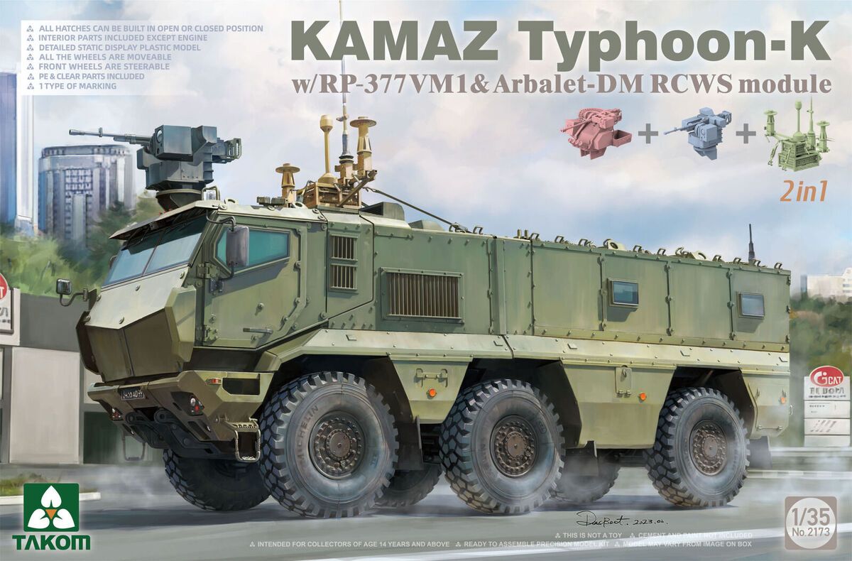 1:35 KAMAZ Typhoon-K w/ RP-377VM1 And Arbalet-DM RCWS Module 2 In 1